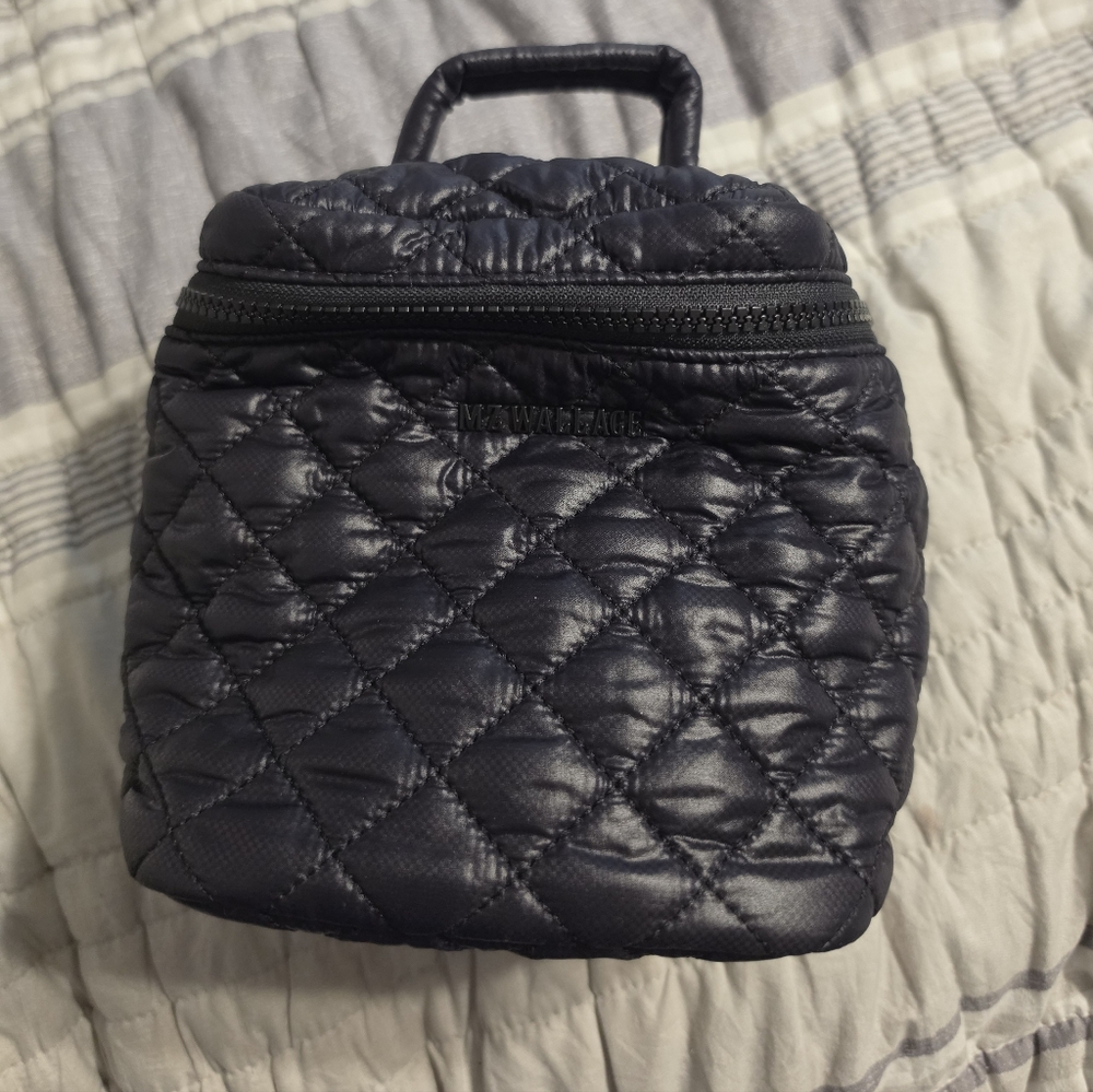Mz Wallace Black Large Vanity Pouch Case Cosmetic